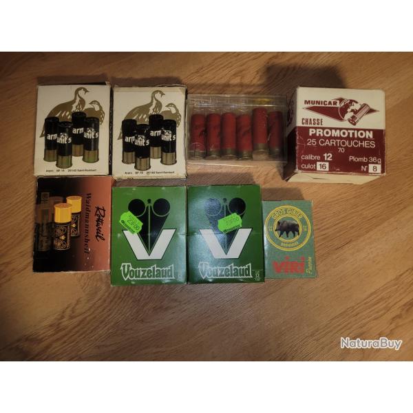 Lot cartouche Cal 16 et Cal 12