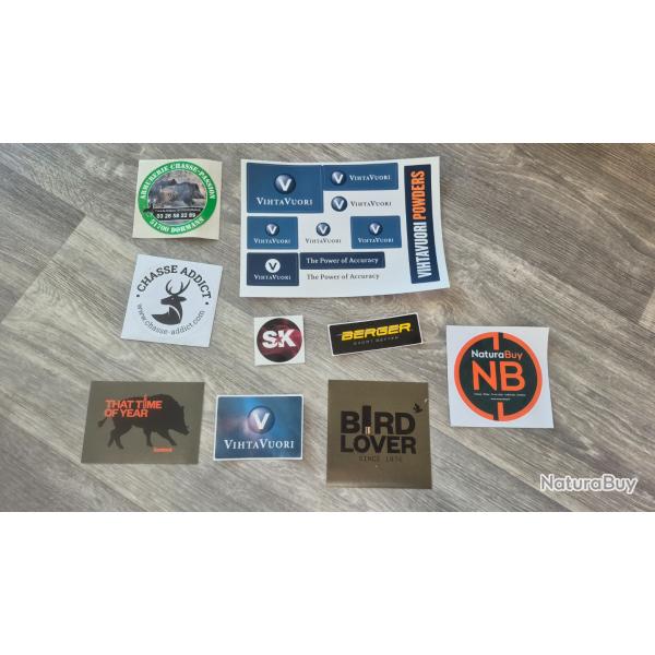 autocollant chasse lot 5