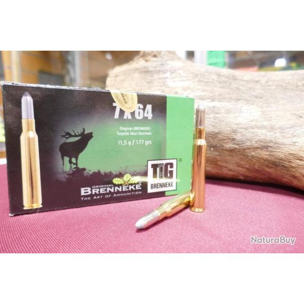 boite de 20 cartouches en 7x64 balle BRENNEKE TORPEDO de 177grs/11.5g