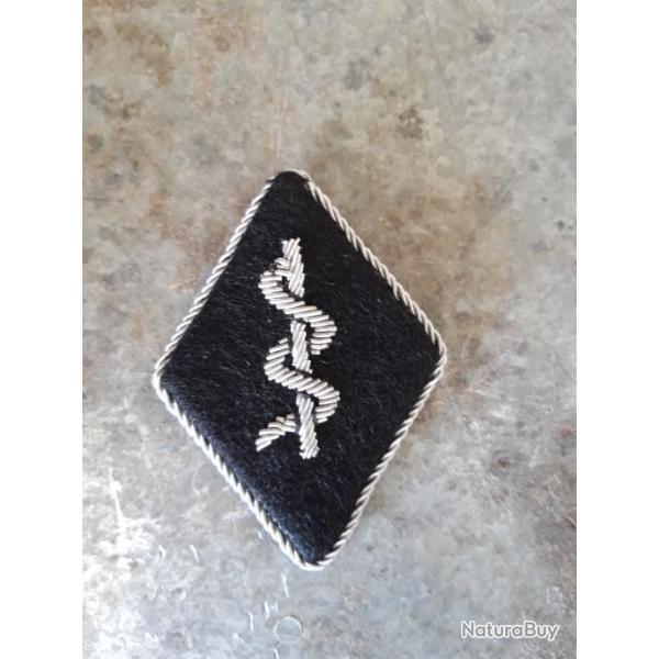 LOSANGE DE  MANCHE EN CANETILLE DE MEDECIN.FOND NOIR