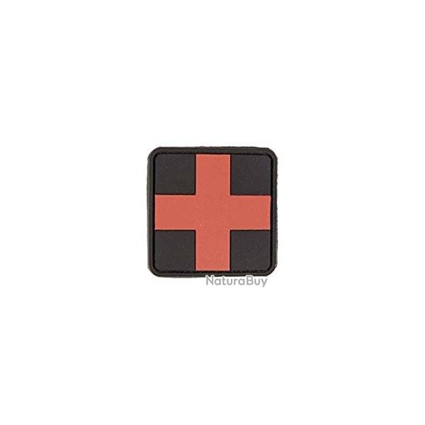 PATCH PVC m�dical croix - premiers secours - grand Noir