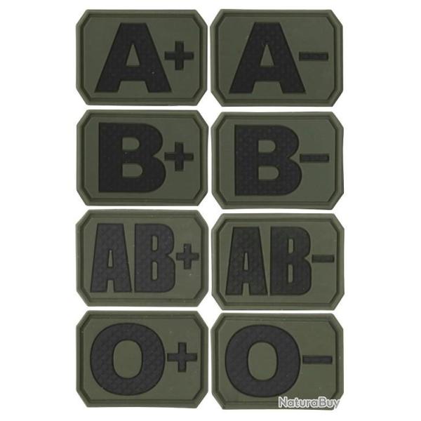 Patch PVC Groupe Sanguin Vert OD B+
