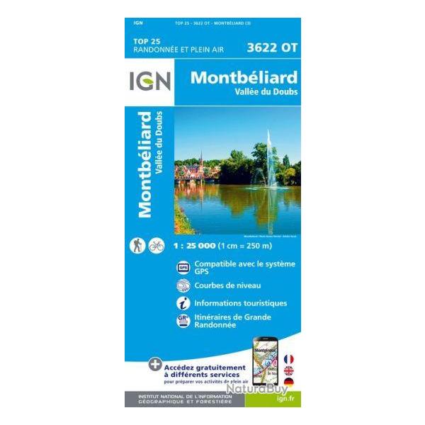 CARTE IGN 3622OT MONTB�LIARD VALL�E DU DOUBS