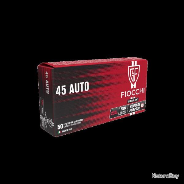 CARTOUCHES FIOCCHI .45 ACP FMJ 230gr x50