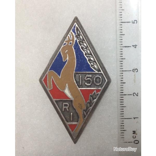 FRANCE INFANTERIE Insigne�150� R.I. R�giment d Infanterie  chevreuil marron clair  Fraisse