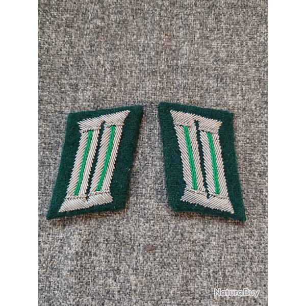 PAIRE DE PATTES DE COL D OFFICIER DES PANZERGRENADIER