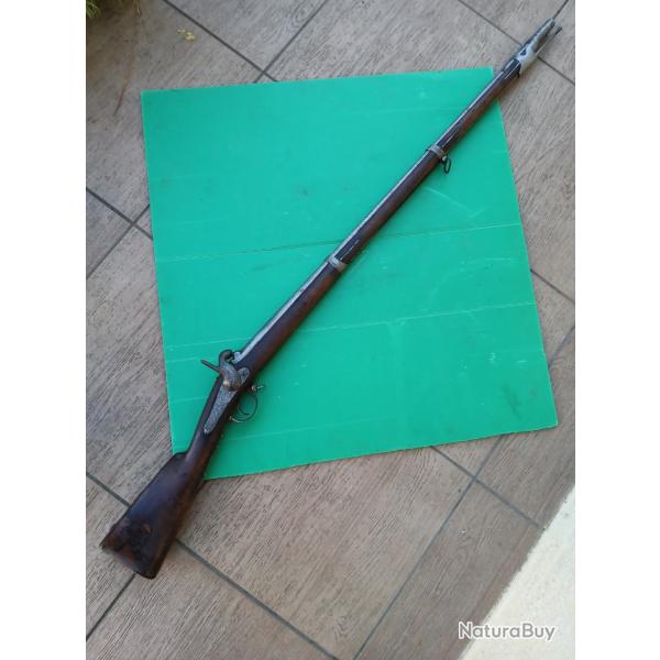 FUSIL D INFANTERIE MANUFACTURE ROYALE DE MUTZIG  MOD  MLE 1842 T  . MECANIQUEMENT FONCTIONNEL .