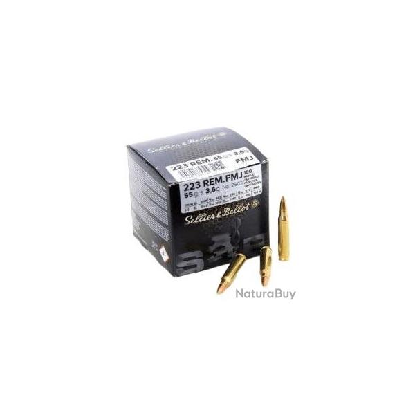 SELLIER &amp; BELLOT 223 REM 55gr FMJ x100