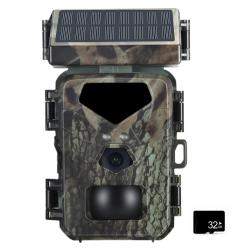 Cam&eacute;ra de Chasse Solaire 20MP Full HD 1080P D&eacute;tection PIR 0,3 s Vision Nocturne 20 m Solaire SD 32Go