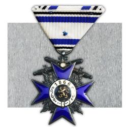 RARISSIME ORDRE MILITAIRE DU M&Eacute;RITE BAVAROIS 4EME CLASSE ARGENT SILVER 1905 ORIGINAL