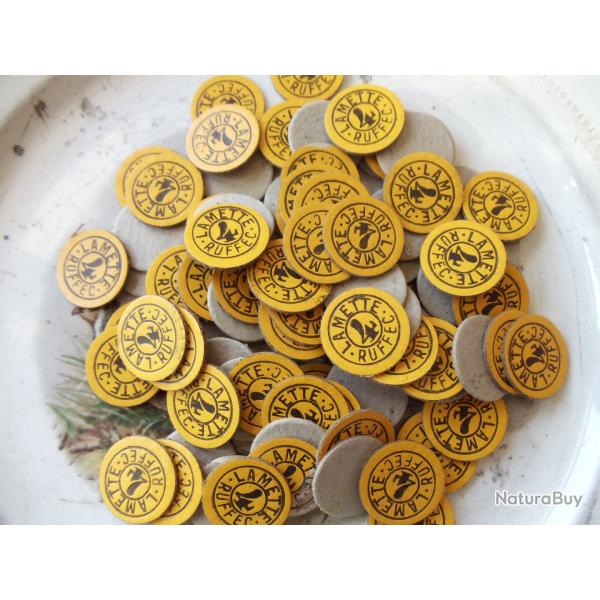 Lot de 100 rondelles carton nominatives en calibre 12 , n�4.