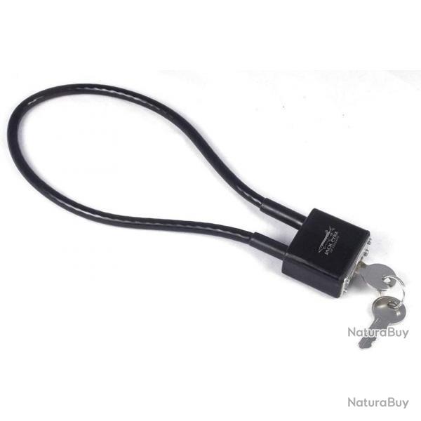 Cadenas noir pour arme  feu - Verrou de pontet 2 cls - Noir - Livraison rapide