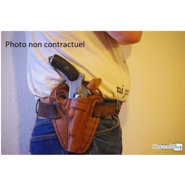 Holster en cuir, pour droitier, chamelot delvigne 1873 III