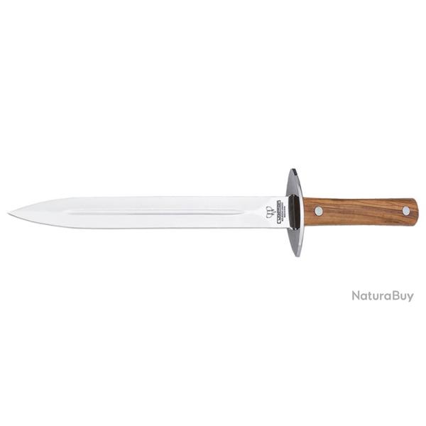 Dague Cudeman - Lame 240mm - Manche Olivier - Etui cuir