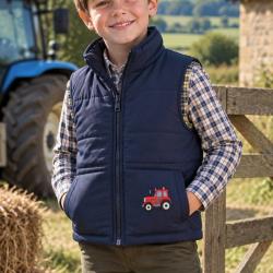 Gilet matelass&eacute; enfant Tracteur