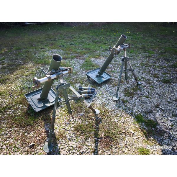 replique du mortier de 60mm us m2 avec marquages, manoeuvrable