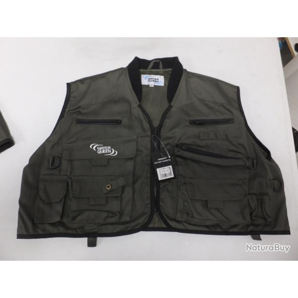 GILET COURT PECHE WATER QUEEN TAILLE L/XL/XXL