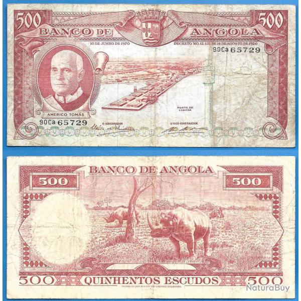 Angola 500 Escudos 1970 Animal Port Tomas