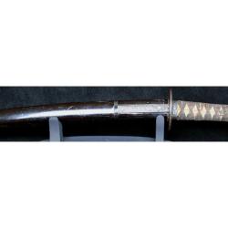 Wakizashi sign&eacute; binome du katana &eacute;poque Edo sans prix de r&eacute;serve.
