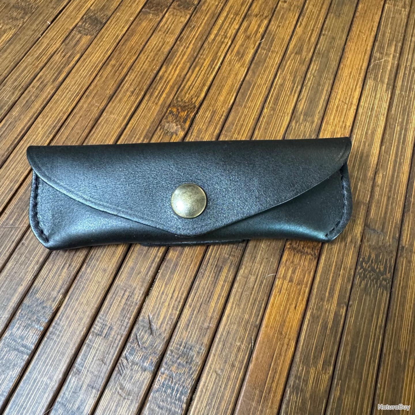 TUIS DE CEINTURE EN CUIR NOIR POUR COUTEAU DE QUALIT NEUF PORT tuis-de-ceinture-en-cuir-noir-pour-couteau-de-qualit-neuf-port