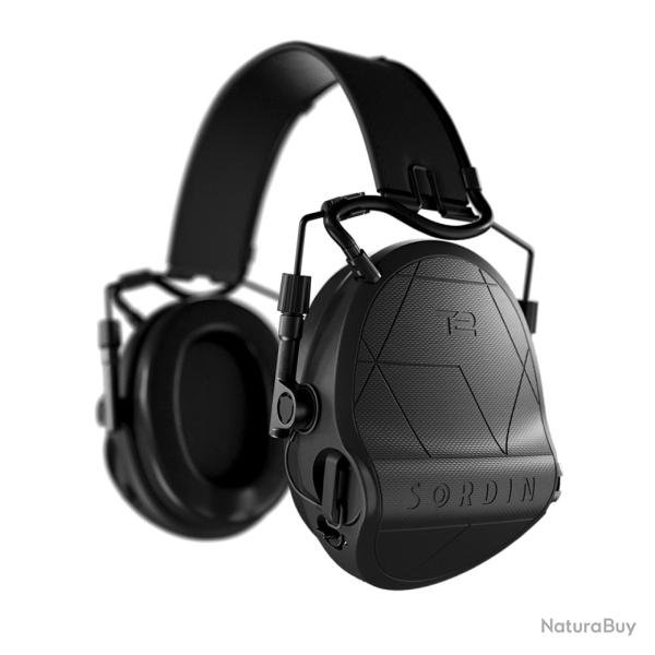Casque anti-bruit Suprme T2 noir serre-tte cuir noir
