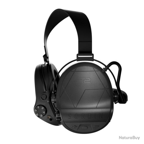 Casque anti-bruit Suprme T2 noir serre-nuque tissu noir