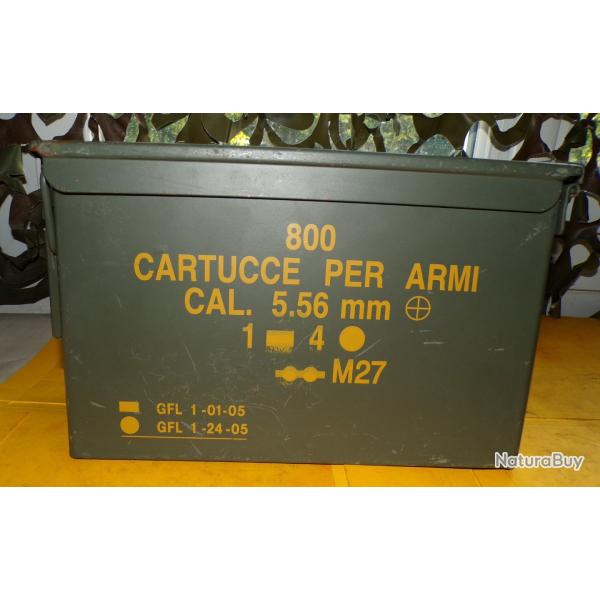 ARMEE ITALIENNE  : CAISSE EN METAL , POIDS 2,600 KG DIMENSION LONGUEUR 30 CM HAUTEUR 19 CM LARGEUR 1