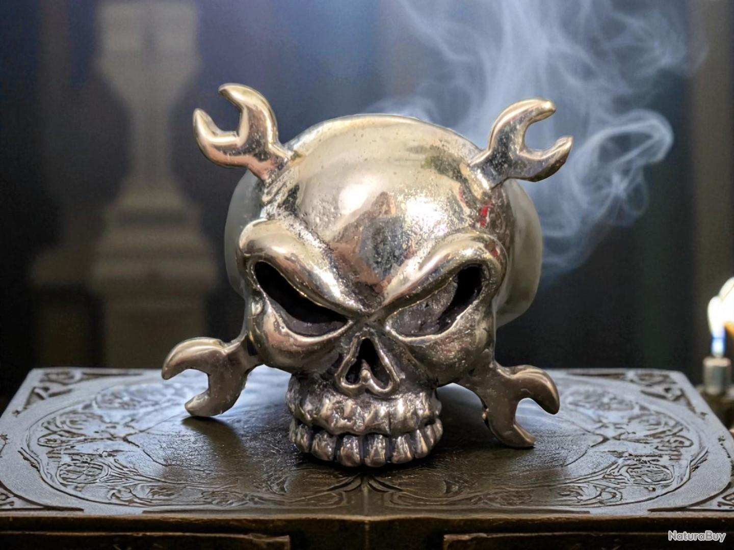 Bouton De Levier De Vitesse Harley-Davidson Tête De Mort En Laiton - Chopper Garage - Neuf