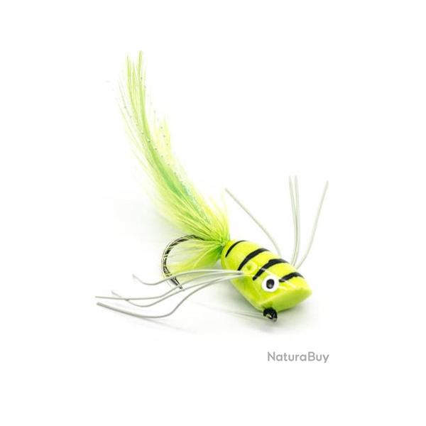 EUROFLY MOUCHE POPPER BLACK BASS CHARTREUSE N�4