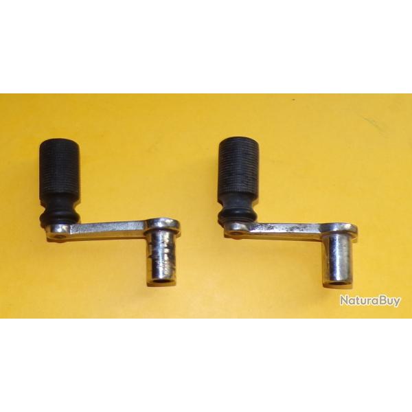 TELEPHONE EN BOIS : OUTILS LOT DE 2 MANIVELLES PIECES DETACHEES DE TELEPHONE EN BOIS MODELE 1910, P