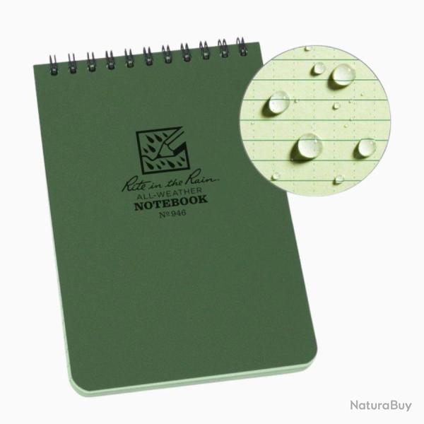 Bloc-notes impermable 10x15 Top Spiral Vert