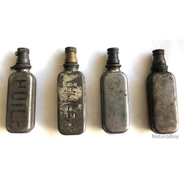 Lot de 4 burettes, huilier, mtallique MAS 36