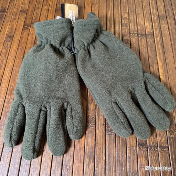 Gants polaire Thinsulate verts