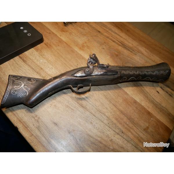 Tromblon  silex dcoratif  d'Afrique du Nord