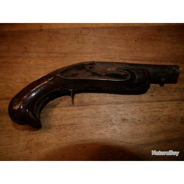 Pistolet de carrosse  tte d'oiseau  restaurer