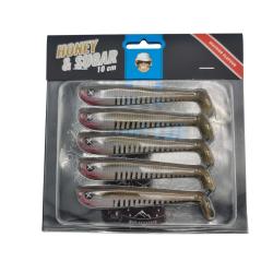 Leurre Monkey Lures King Lui 10 cm - Ultra attractif pour perche, sandre et brochet Honey & sugar