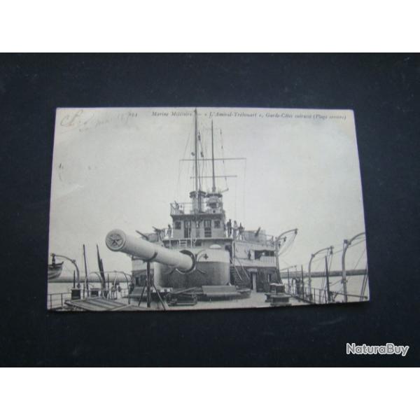 marine nationale - GARDE COTES CUIRASSE AMIRAL TREHOUART - PLAGE ARRIERE