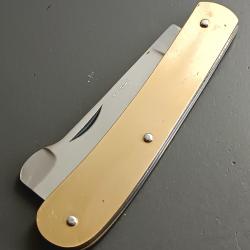 ANCIEN COUTEAU DE MÉTIER, THIERS manche laiton.