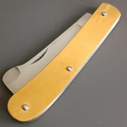 ANCIEN COUTEAU DE M&Eacute;TIER, THIERS, PRADEL, manche laiton.
