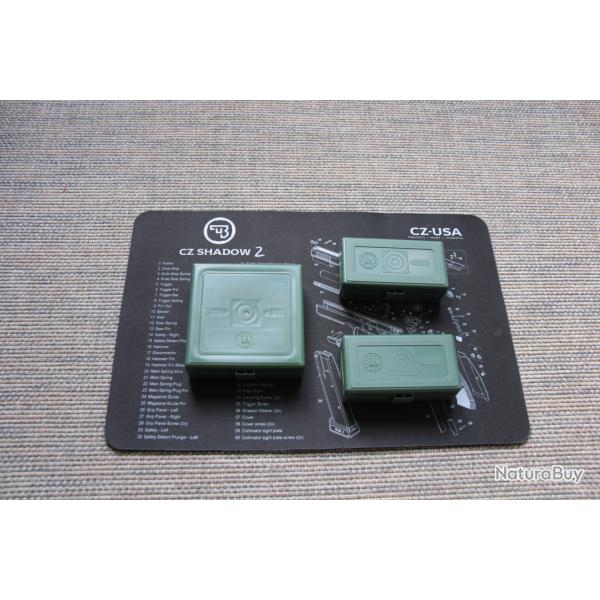 3 Boites de rangement pour 200 munitions 9x19