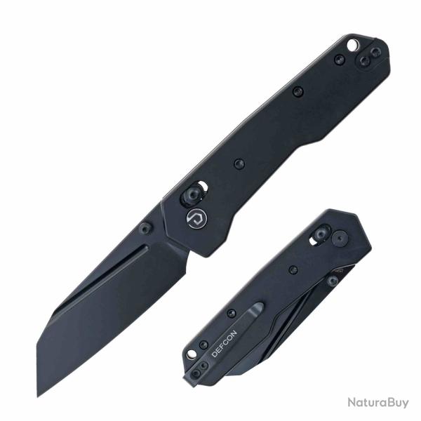 Couteau Defcon Black Lame Reverse Tanto Manche Aluminium Black Axis Lock TD021BK