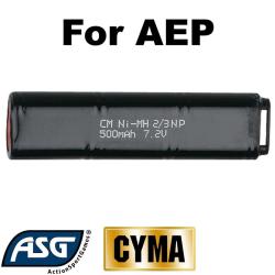 Batterie rechargeable NiMH 7,2 V 500 mAh pour r&eacute;plique AEP Airsoft