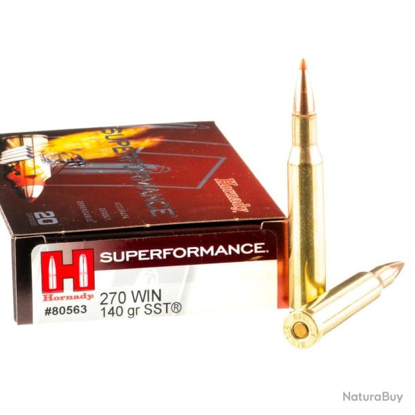 Cartouches HORNADY 270 WIN 140grs SST
