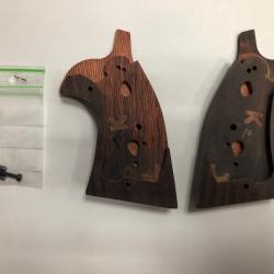 Plaquettes SMITH & WESSON REDWOOD LAMINATED WOOD CARCASSE K Round Butt