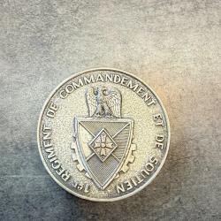 M&eacute;daille de table militaire 1er R&eacute;giment de Commandement et de Soutien Arm&eacute;e de Terre fran&ccedil;aise