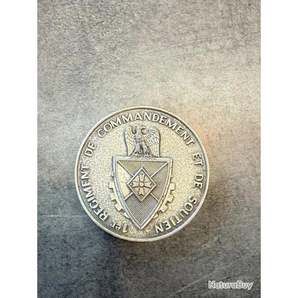 M�daille de table militaire 1er R�giment de Commandement et de Soutien Arm�e de Terre fran�aise
