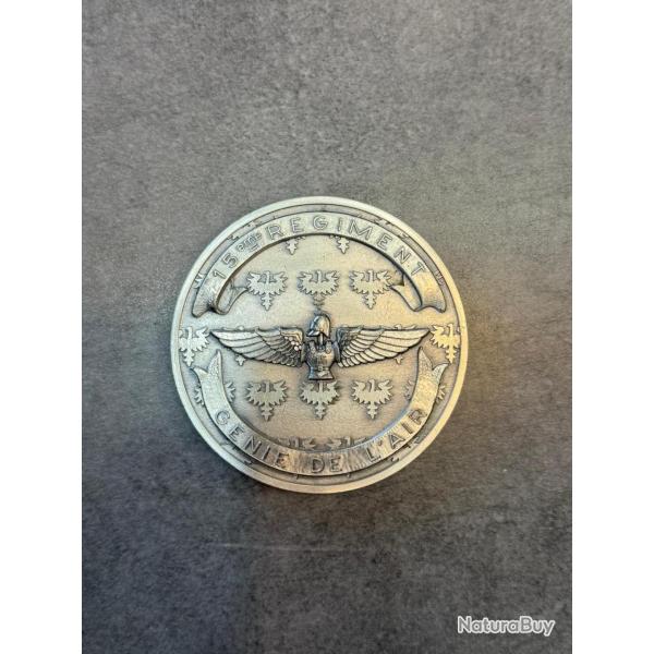M�daille de table "15�me R�giment du G�nie de l'Air" - Arm�e Fran�aise