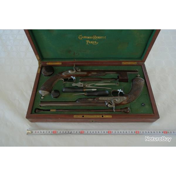 LUXUEUSE PAIRE DE PISTOLETS DE DUEL GASTINNE RENETTE PARIS