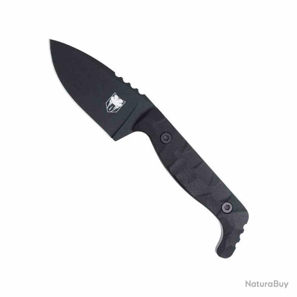 Couteau CobraTec Small Kingpin Blak Lame Acier D2 Manche G-10 Noir Etui Kydex CBTKPSBLK