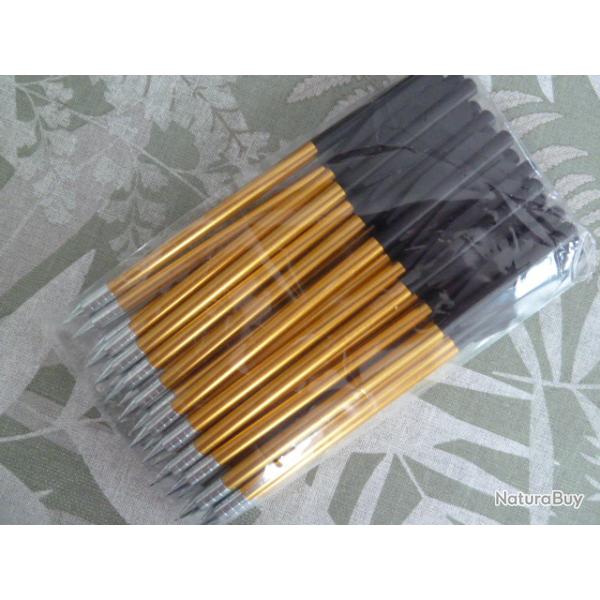 flechettes - noir/or - x10 flechettes